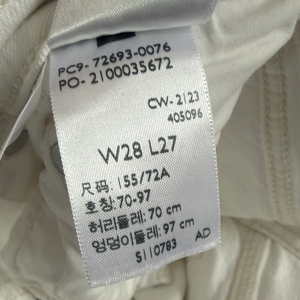 Levi's Women's White Ribcage Straight Ankle Jeans Size 28 - Picture 8 of 8